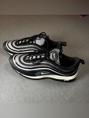 Nike Air Max 97 Ul 17 GS Men’s Black White Silver Shoes Size 13